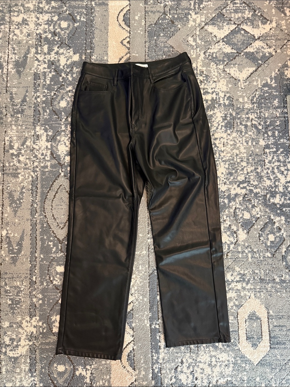 LOFT Black Faux Leather Pants